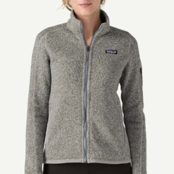 Womens Patagonia Better Sweater Fleece Jacket Sz Small Birch White Grey - Picture 1 of 8